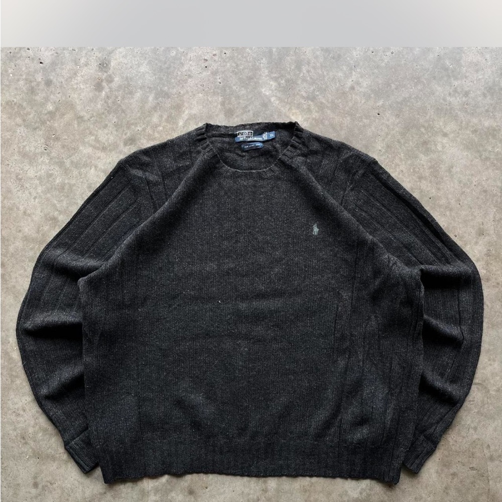 Ralph Lauren Black Crewneck Sweater Classic Knit